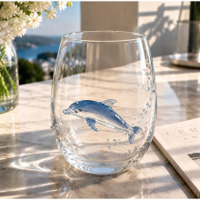 (Style 25) 3D-Ozean-Tier-förmige Glastasse, handwerklich, blau beringter Oktopus, Whisky-Tasse, handgefertigt, Bar-Weinglas für Heimdekoration, Oce