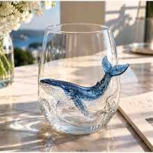 (Style 28) 3D-Ozean-Tier-förmige Glastasse, handwerklich, blau beringter Oktopus, Whisky-Tasse, handgefertigt, Bar-Weinglas für Heimdekoration, Oce