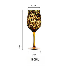 (B, 401-500ml) Vintage Leopard Kelch Kristallglas Weinglas Tasse Runder Bauch Antike Gläser Cocktail Whisky Gläser Barware Trinkwa