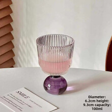 (B) Vintage Mini-Glasbecher mit Stiel, kreative Kelchgläser für Whiskey, Likör, Tee und Saft, Haushaltstrinkbecher