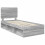 VidaXL vidaXL Bed Frame Grey Sonoma 75 x 190 cm Solid Pine Wood 5