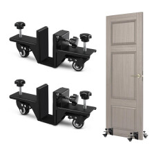 2PCS Door Panel Dolly Cart, Adjustable Door Lifter Transport Tool with Wheels, Door Installation Cart for 35-65mm Doors, Garage & Construction Use
