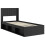 VidaXL vidaXL Bed Frame with Storage and Headboard Black 90 x 200 cm 4