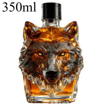 (wolf head) Neue tierförmige Whiskyflaschen, hohe Borosilikatglas-Weinflasche, Wolfskopf-Adler-Weinflasche