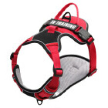 (Red Black, L) Nonslip Dog Nylon Chest Harness With Reflective And Breathable Design Secure For