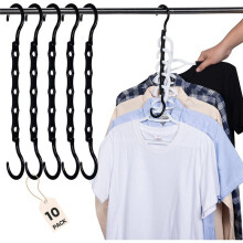 10 Pack, Closet Organizer Hangers Space Saving,Hanger Organizer,Closet Hangers,Shirt Organizer,Closet Hangers Space Save