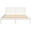 VidaXL vidaXL Bed Frame with Headboard White 150 x 200 cm Solid Pine Wood 2