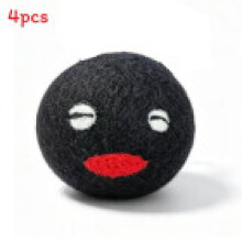 (Black) Wool Dryer Balls For Static Reduction And Fabric Softener Laundry In Household