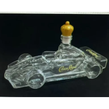 (Crown cover) Sammler-Rennwagen-Whisky-Dekanter, luxuriöse Glasflasche im Crown-Royal-Stil für Rennsportbegeisterte und Männerhöhlen