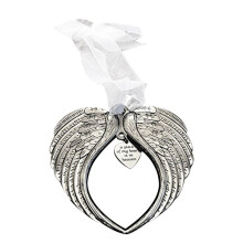 Christmas Ornaments Angel Wing a Piece of Heart is in Heaven Ornament for Christmas Tree Double Sided Memorial Ornament