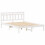 VidaXL vidaXL Bed Frame White 135 x 190 cm Solid Pine Wood 2