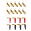 10Pcs Right Angle Spade Fork & Binding Post - 4mm Banana Plug Socket with 8Pcs 4mm Banana Plug 1