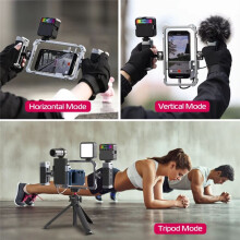 Ulanzi Phone Cage with Dual Handles for 16 15 Pro Max Rig Aluminum Case Stabilizer for Video Recording Filmmaking