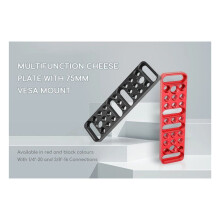 Multifunctional Cheese Plate with 75mm VESA 1/4In & 3/8In Threads for Tripod Cage & Rig Expansion Filmmaking Accessory A