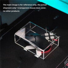 2X Funda Protectora de Acrílico Transparente para Ratón de Ordenador, para el Hogar, la Oficina, Resistente Al Polvo y Al Agua