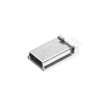 100 Pcs USB Type B Plug Male 180 Degree 5-Pin SMD SMT Solder Jack Connector