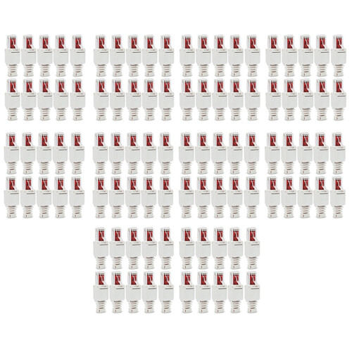 100 x Network Connectors Tool-Free RJ45 CAT6 LAN UTP Cable Plug Without Tools Cat5 Cat7 Installation Cable Patch Cable