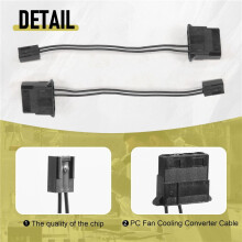 5Pcs IDE to 3 Pin Fan Power Cable D Plug Power to 3 Pin Connector Computer PC Cooling Convertor Cable