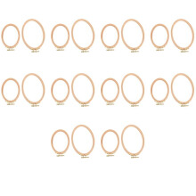 20 Pezzi Ovali Ricamo Hoops Includere 10 Pezzo 8.3 X 5.4 Pollici e 10 Pezzo 6.3 X 4.1 Pollici Punto Croce Hoops per L'Arte, Mestieri di Cucito