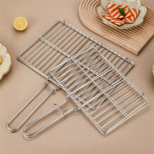 Flat Braai Grid Securely Holds Food for Grilling Outdoor Cooking Barbecue BBQ S