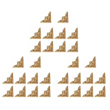 30 Pezzi Intagliati Non Verniciati Mobili nel Legno Europei Finestra Angolo Legno Applique Onlay Legno Figurine Ornamentali