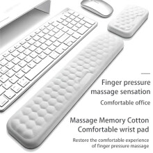 Keyboard Wrist Mouse Pad Memory Cotton Wrist Pad Keyboard Hand Foam Silicone Desk Mouse Wrist Pad Black