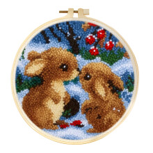 (CCX-1050, 20x20cm) GATYZTORY Stanznadel-Stickset, Cartoon-süße Tiere, Teppich, Tufting, Nähen, Stanznadel-Set, DIY-Handwerk für Erwachsene