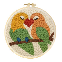 (CCX-1047, 20x20cm) GATYZTORY Stanznadel-Stickset, Cartoon-süße Tiere, Teppich, Tufting, Nähen, Stanznadel-Set, DIY-Handwerk für Erwachsene