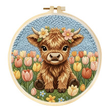 (CCX-1006, 20x20cm) GATYZTORY Stanznadel-Stickset, Cartoon-süße Tiere, Teppich, Tufting, Nähen, Stanznadel-Set, DIY-Handwerk für Erwachsene