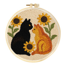 (CCX-931, 20x20cm) GATYZTORY Stanznadel-Stickset, Cartoon-süße Tiere, Teppich, Tufting, Nähen, Stanznadel-Set, DIY-Handwerk für Erwachsene