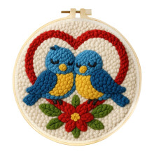 (CCX-890, 20x20cm) GATYZTORY Stanznadel-Stickset, Cartoon-süße Tiere, Teppich, Tufting, Nähen, Stanznadel-Set, DIY-Handwerk für Erwachsene