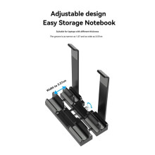 Soporte Vertical Ajustable Computadora Portátil, Soporte Acolchado de 3 Ranuras para Computadoras Portátiles 16 Pulgadas, Base Rectangular,