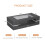 Rectangular Modern Coffee Table with Glass Black 2