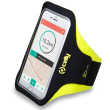 Sport Armband XXL Max 6.2", Yellow, Adjustable, Waterproof, Sweatproof, Touchscreen Compatible