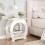 End Table with Storage Shelf Basket,Narrow Bedside Table, Slim Coffee Tables Small Spaces,White Nightstand,Sofa Table 2