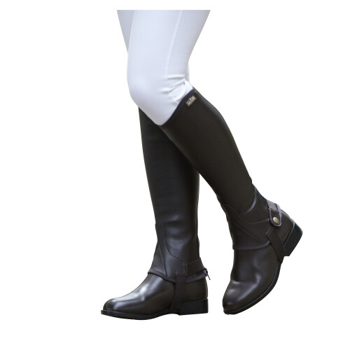 (XS, Black) Saxon Unisex Equileather Half Chaps 2