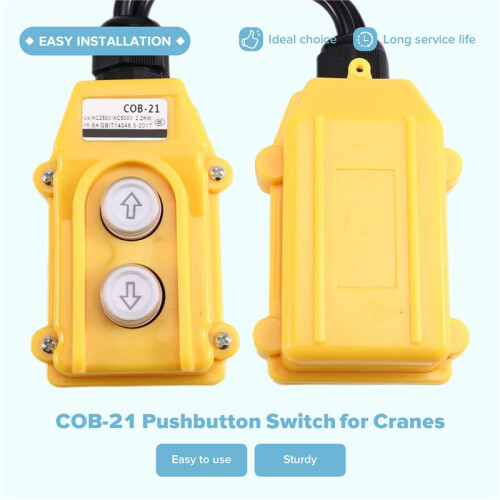 COB-21 Button  with Wire Hoist , Crane Driving Direct Control Button, Electric Hoist Three-Phase 2