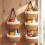 (White Patchwork,25x13cm)Rustic Wall Hanging Storage Organizer With Three Layers For Dorms And Bedrooms 7