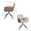 Living And Home Modern Office Chair Accent Chair with Metal Base 6