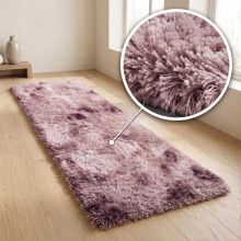 (LILAC- TYE DYE, 60X220 CM RUNNER RUG) Extra Large Rugs Fluffy Shaggy Living Room Rug