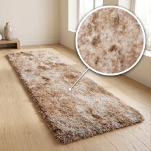 (BEIGE- TYE DYE, 60X220 CM RUNNER RUG) Extra Large Rugs Fluffy Shaggy Living Room Rug
