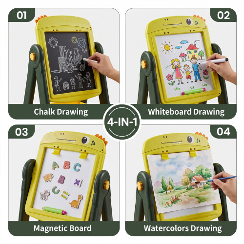 Living And Home Double-Sided Magnetic Drawing Board Easel for Kids 2
