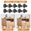 10Pack Kitchen Cabinet Knobs Knurled Dresser Knobs Cabinet Hardware Aluminum Knobs for Dresser Drawers Black 6