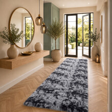 (DARK GREY, 80X300 CM) Extra Large Rugs Fluffy Shaggy Living Room Rug
