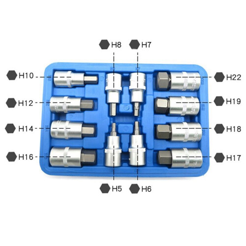 12-Piece Hexagon Screwdriver Sleeve Set Hexagon Screwdriver Screwdriver with Plastic Storage Box 2