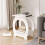End Table with Storage Shelf Basket,Narrow Bedside Table, Slim Coffee Tables Small Spaces,White Nightstand,Sofa Table 5