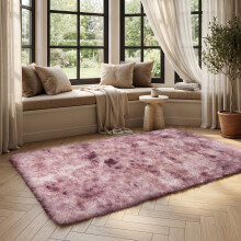 (LILAC- TYE DYE, 120X170 CM) Extra Large Rugs Fluffy Shaggy Living Room Rug
