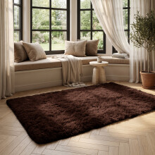 (BROWN, 120X170 CM) Extra Large Rugs Fluffy Shaggy Living Room Rug