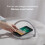 Round Touch Small Desk Lamp Multi-Function Wireless Charger Mobile Phone Holder White 3