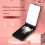 Mirror Portable Makeup Mirror with 5 Brushes Storage Box LED Touch Portable One-Face Storage Box Makeup Mirror White 3